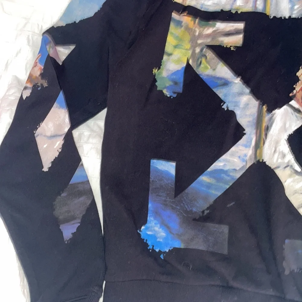 Off white multicolor oil monet painting zip hoodie XXS NWOT - Picture 9 of 9